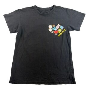 BT21 BTS Characters 2-Sided Graphic T-Shirt Black Small Koya Tata RJ Korean